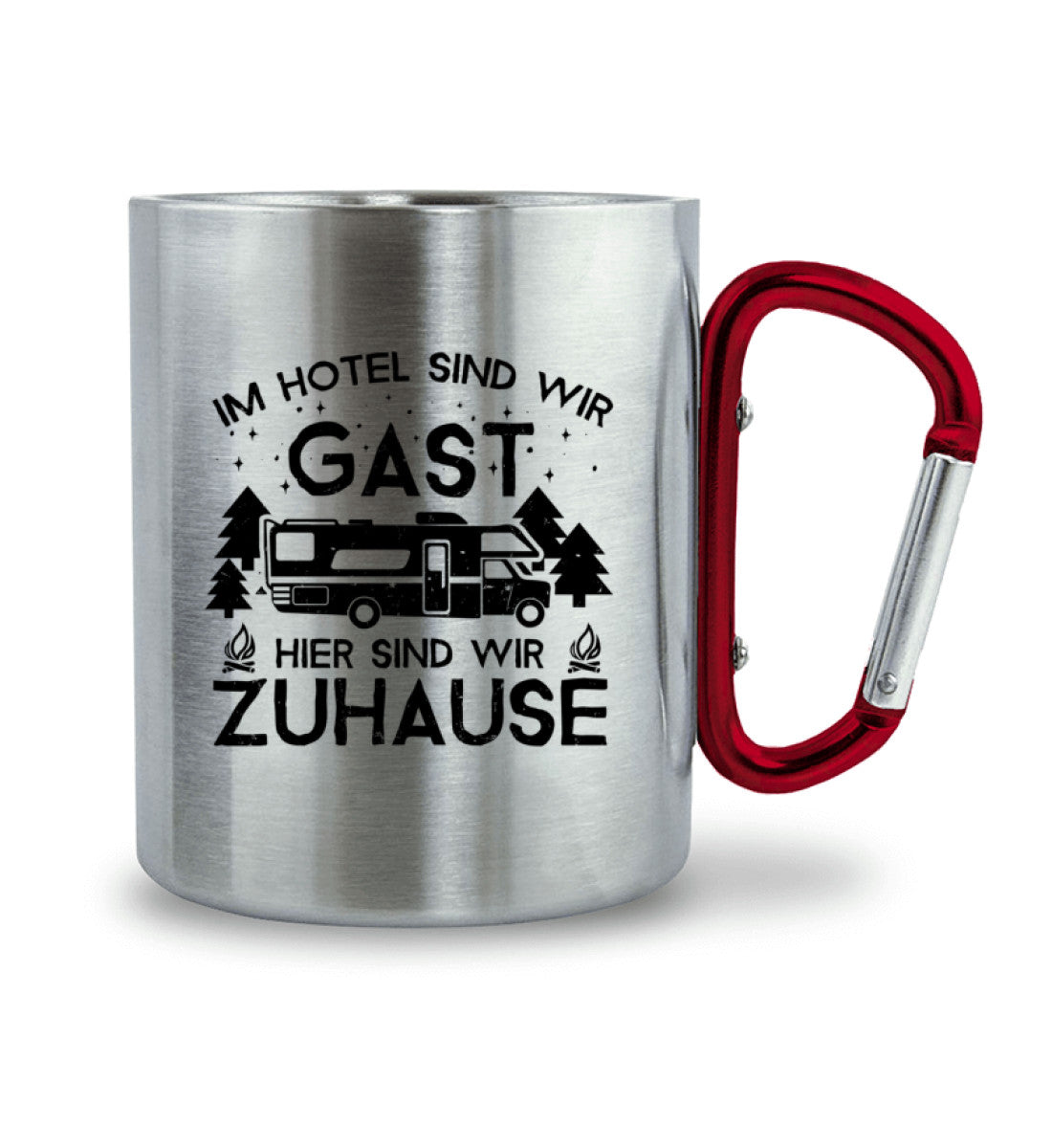 Im Hotel zu Gast - Hier zuhause - Karabiner Tasse camping 330ml