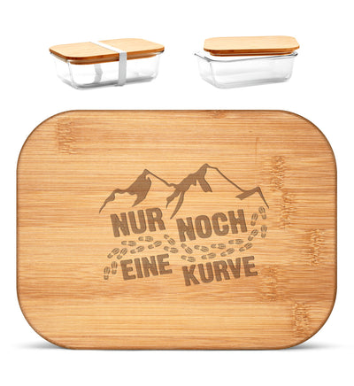 Nur noch eine Kurve - (B.W.) - Brotdose mit Holzdeckel (Gravur) berge wandern Default Title