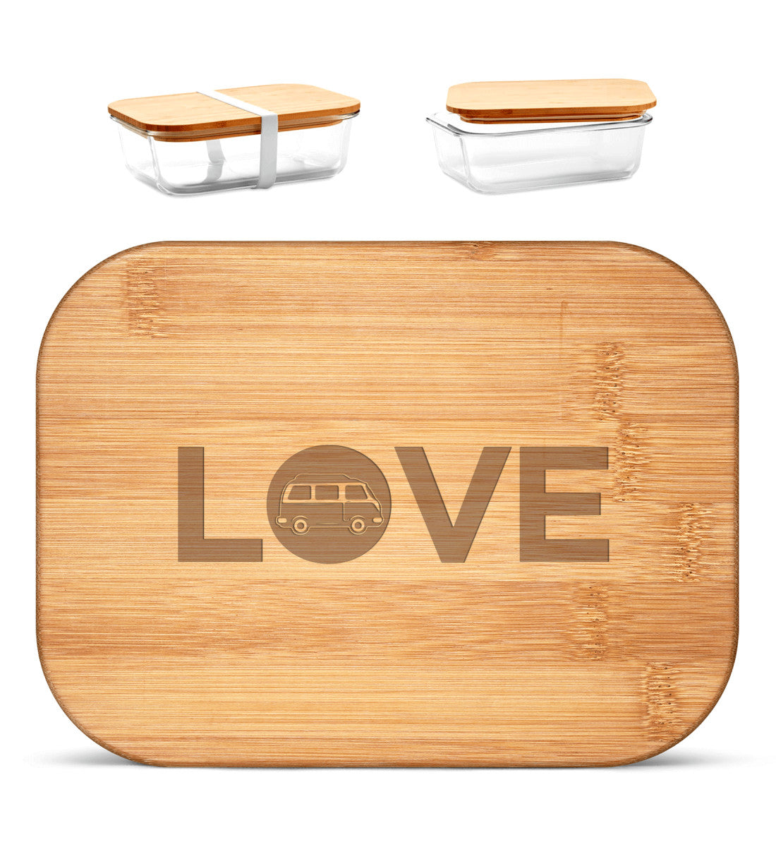 LOVE Camper - Brotdose mit Holzdeckel (Gravur) camping Default Title