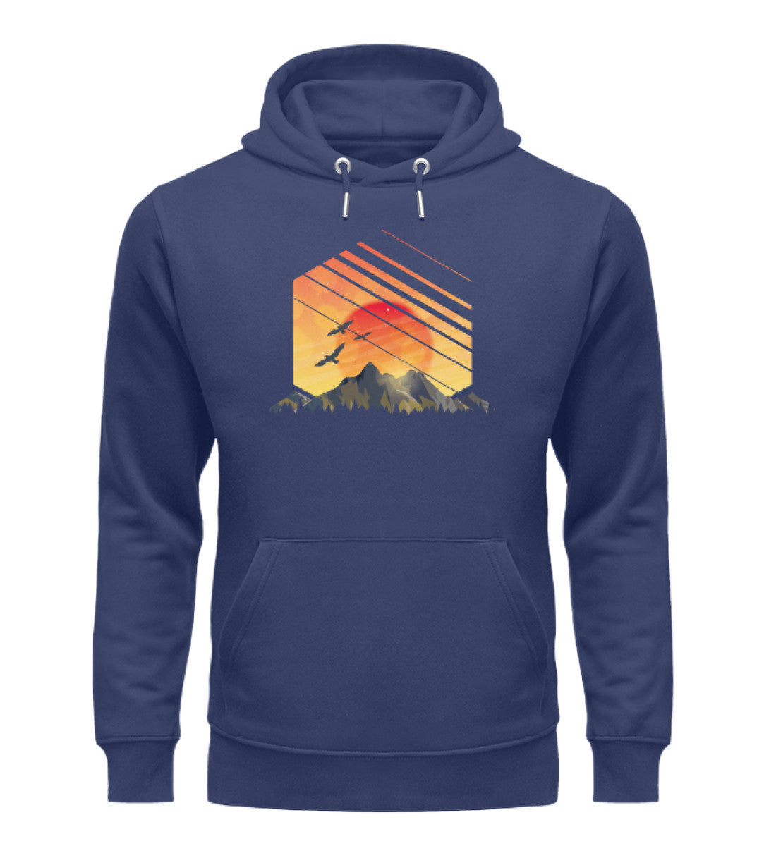 Sonnenaufgang Alpen - Unisex Premium Organic Hoodie Navyblau