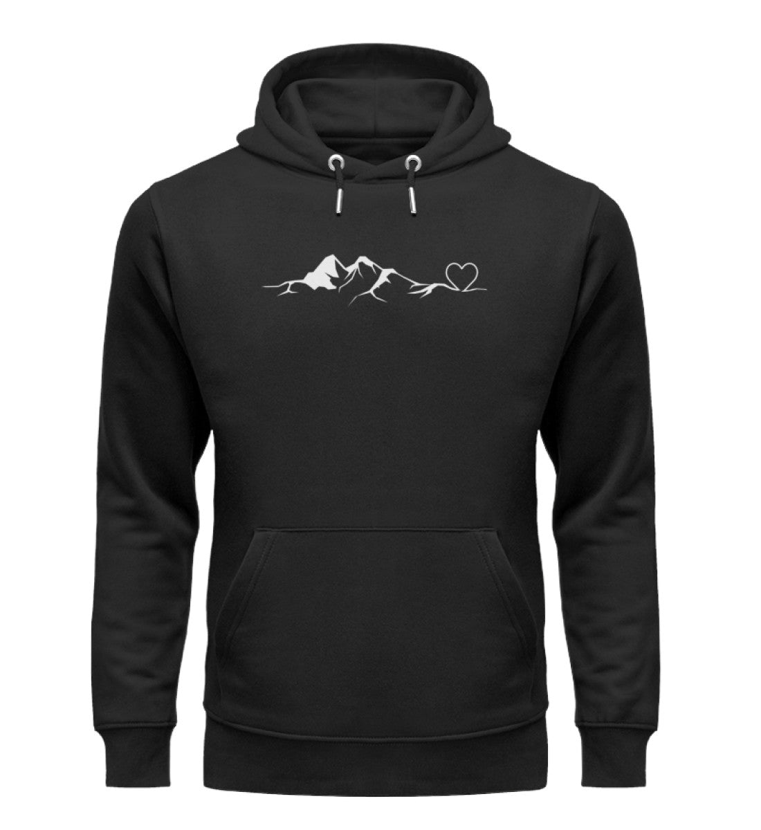 Bergverliebt - Unisex Premium Organic Hoodie berge klettern wandern Schwarz