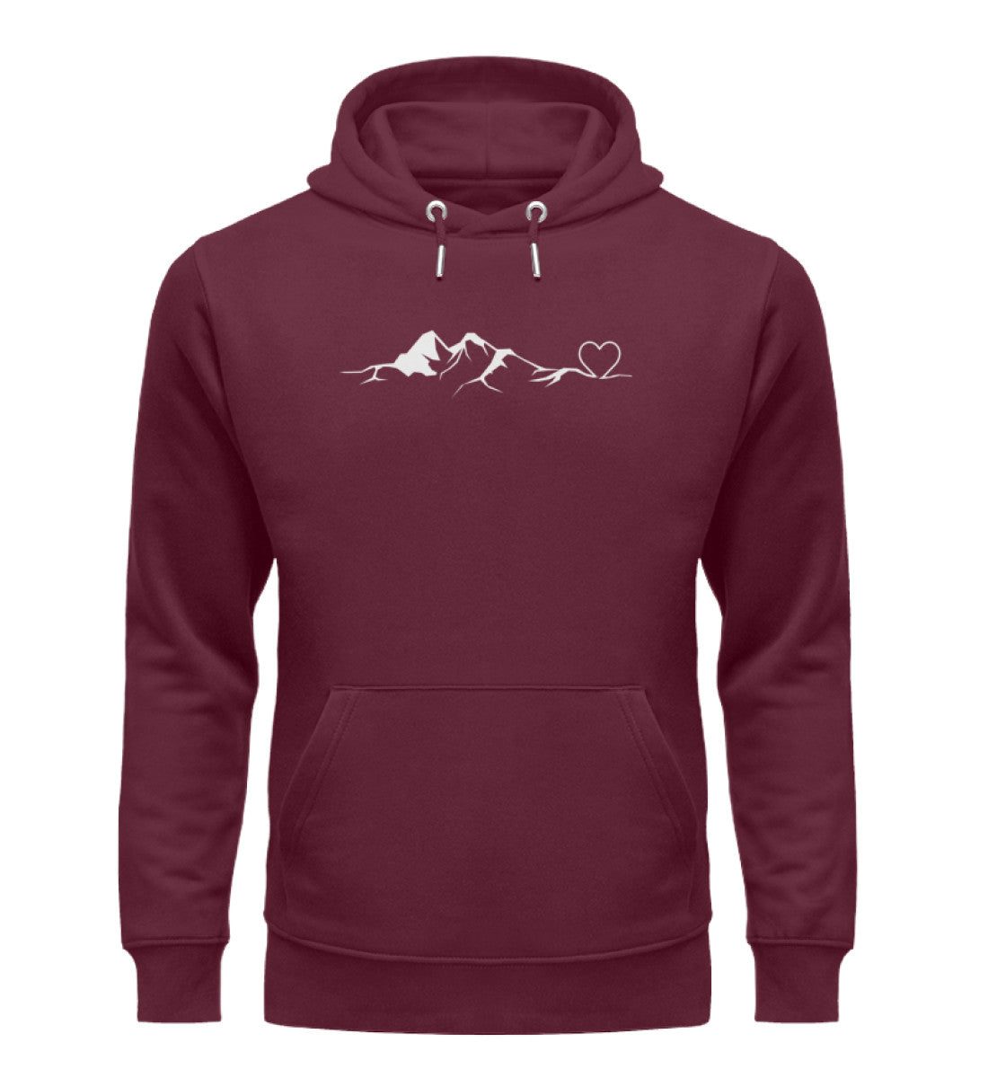 Bergverliebt - Unisex Premium Organic Hoodie berge klettern wandern Weinrot