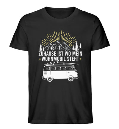 Zuhause ist wo mein Wohnmobil steht - Herren Premium Organic T-Shirt camping Schwarz