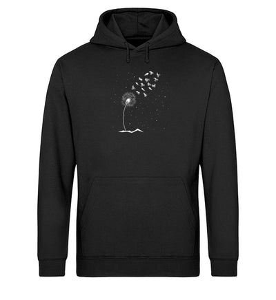 Pusteblume Radfahrer - Unisex Organic Hoodie fahrrad mountainbike Schwarz