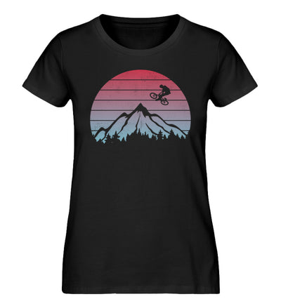 Mountainbiken Vintage - Damen Organic T-Shirt mountainbike Schwarz