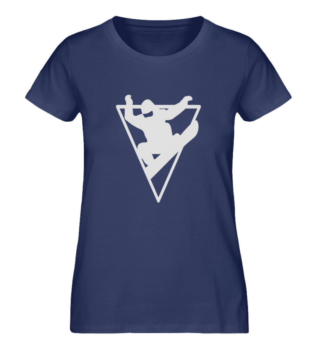 Snowboarder Geometrisch - Damen Organic T-Shirt snowboarden Navyblau