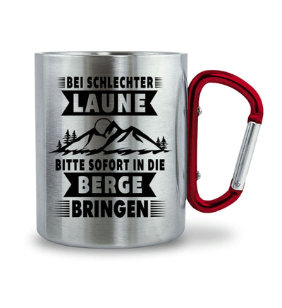 Bitte sofort in die Berge bringen - Karabiner Tasse berge wandern 330ml