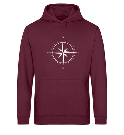 Worldtraveler - Unisex Organic Hoodie' camping wandern Weinrot