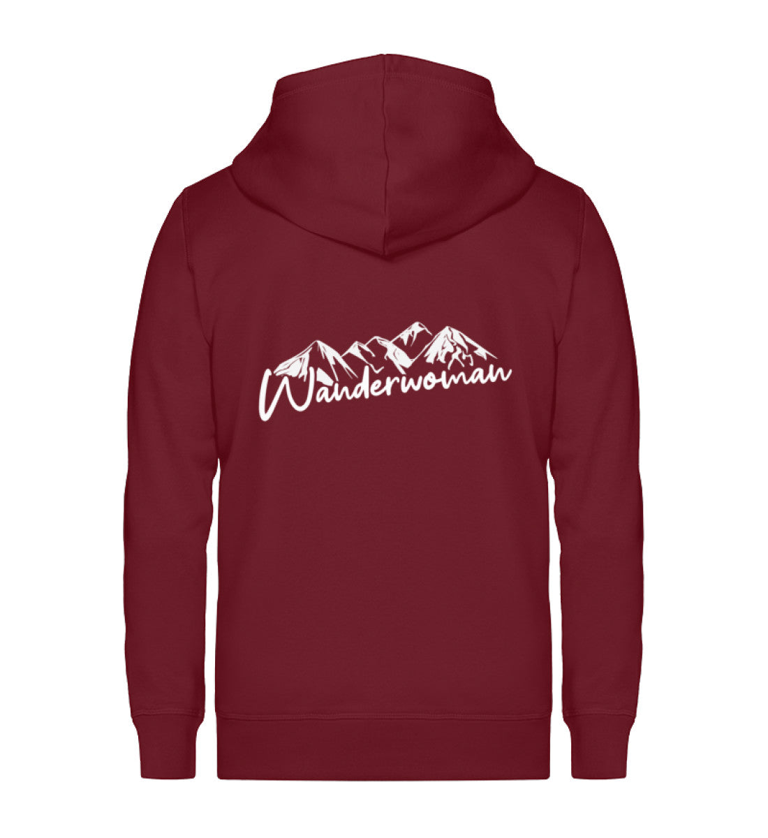 Wanderwoman - Unisex Premium Organic Sweatjacke berge wandern Weinrot