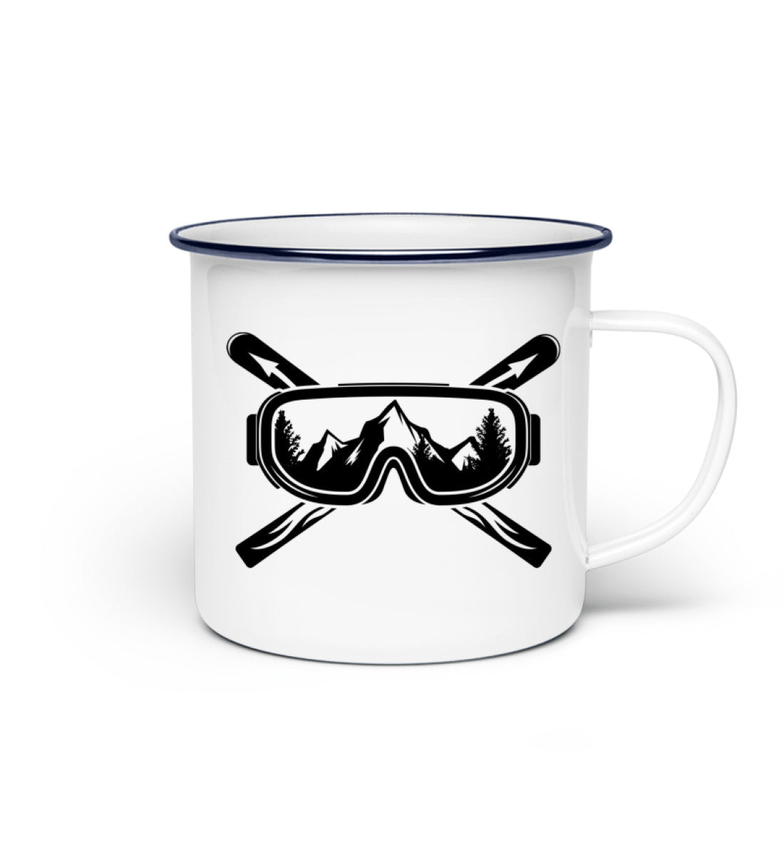 Mountain Skier - Emaille Tasse ski