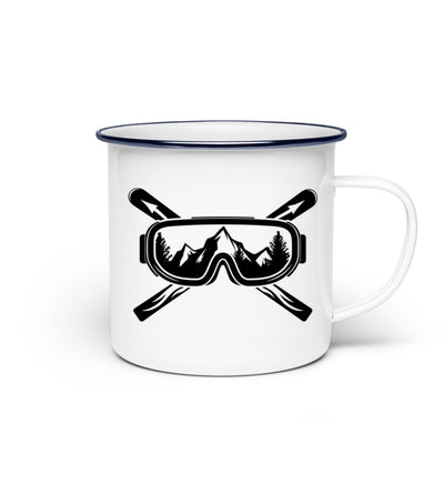 Mountain Skier - Emaille Tasse ski