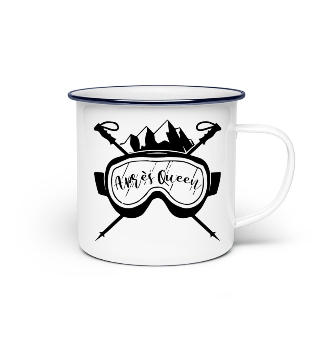 Après Queen - Emaille Tasse ski