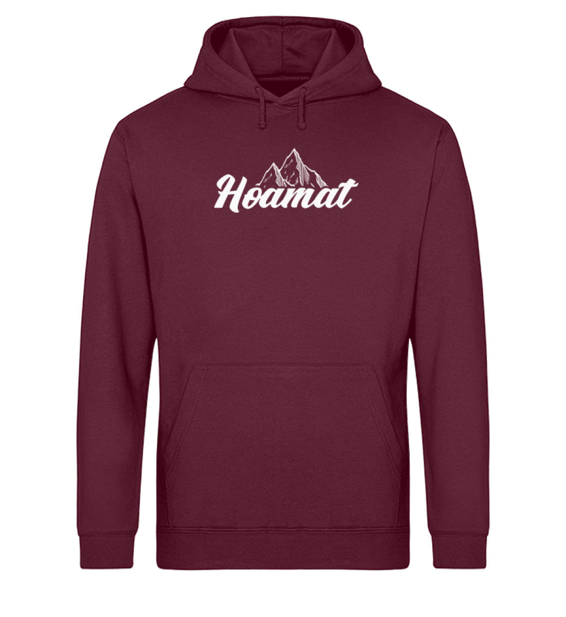 Hoamat - Unisex Organic Hoodie berge Weinrot