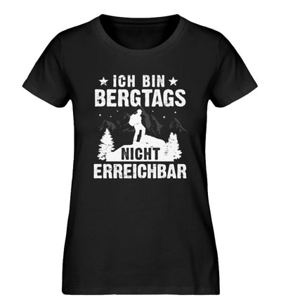 Bergtags nicht erreichbar - Damen Premium Organic T-Shirt berge wandern Schwarz