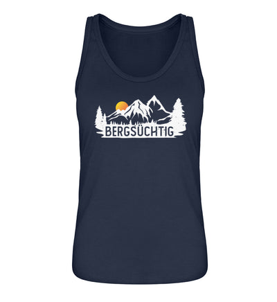 Bergsüchtig - Damen Organic Tanktop berge wandern Navyblau