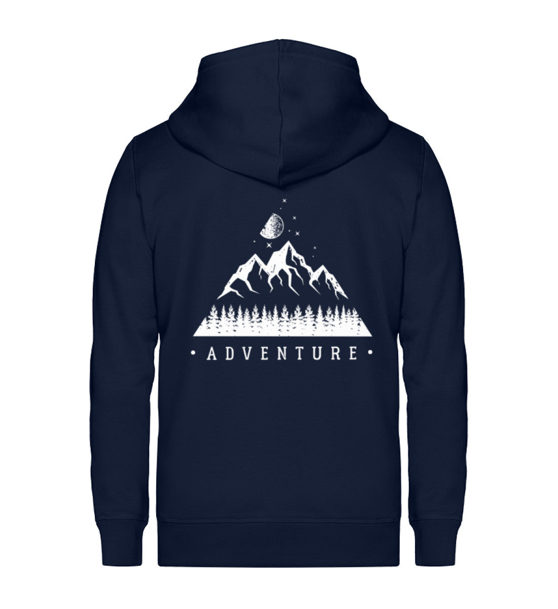 Adventure - Unisex Premium Organic Sweatjacke berge camping wandern Navyblau