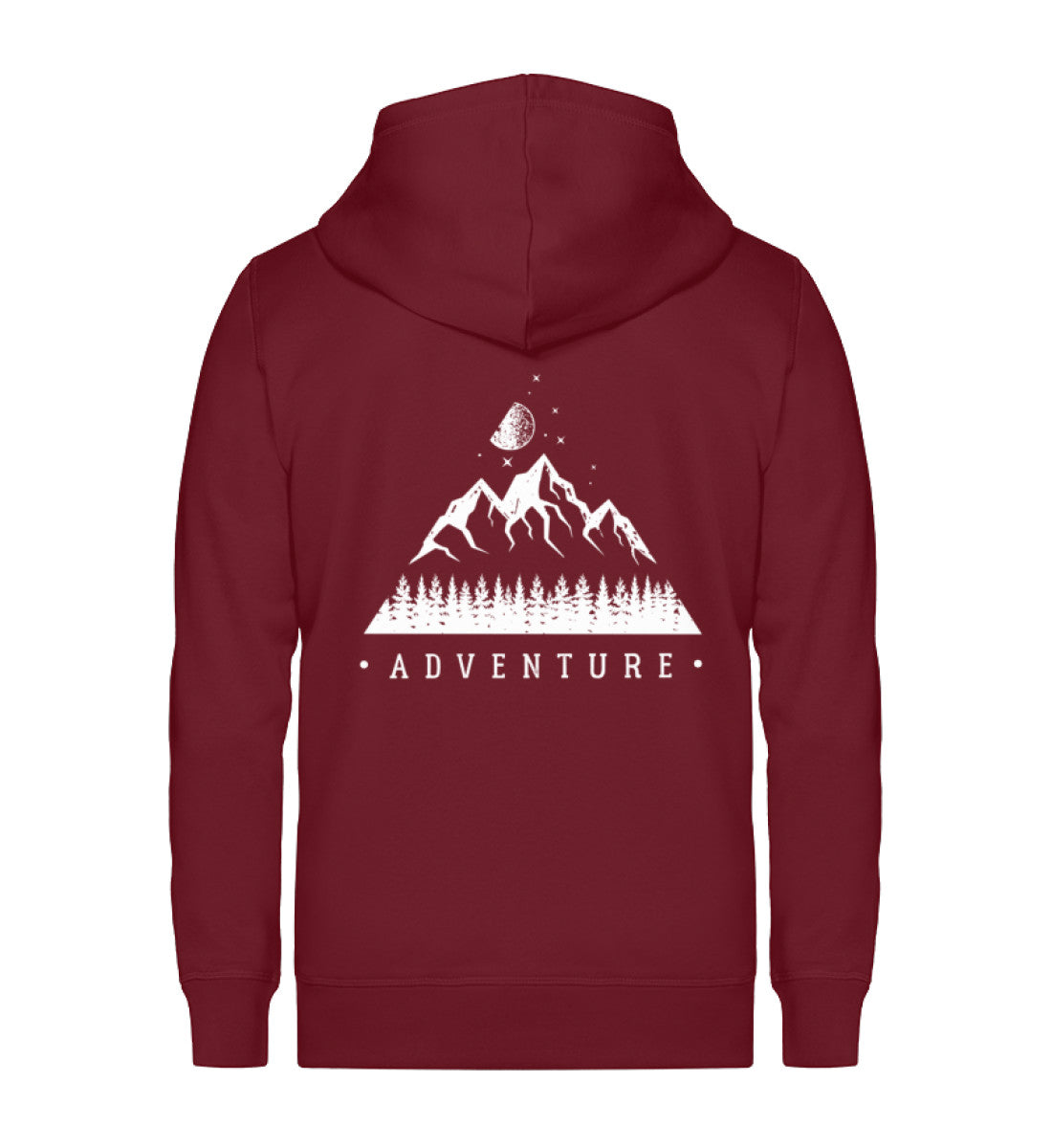 Adventure - Unisex Premium Organic Sweatjacke berge camping wandern Weinrot