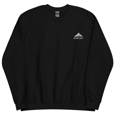 Berglust Logo - Sweatshirt (Unisex) (Bestickt) berge Schwarz