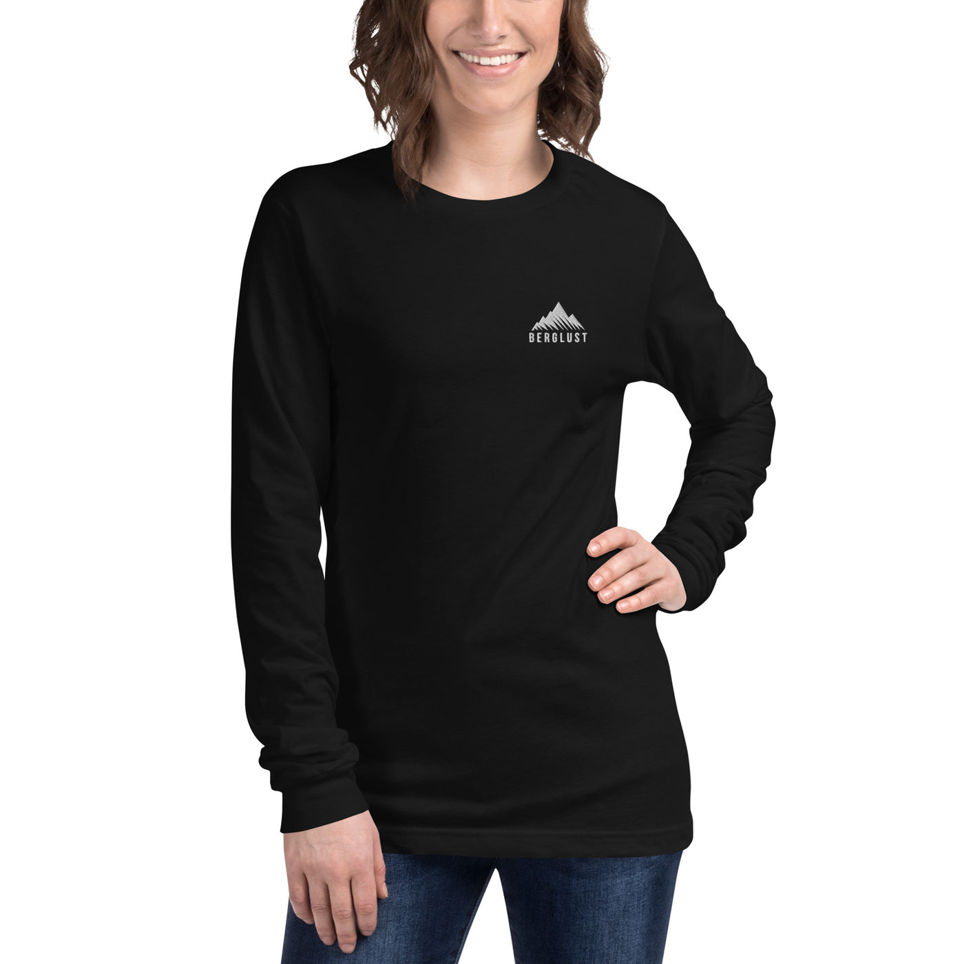 Berglust Logo - Longsleeve (Unisex) (Bestickt) berge