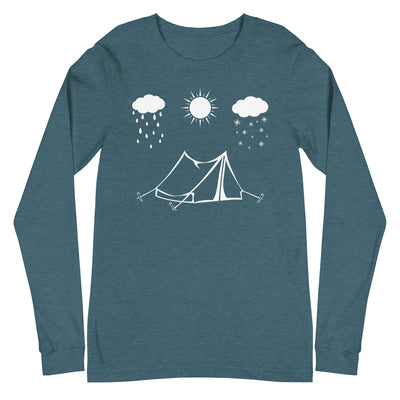 All Seasons And Camping - Longsleeve (Unisex) camping Heather Deep Teal