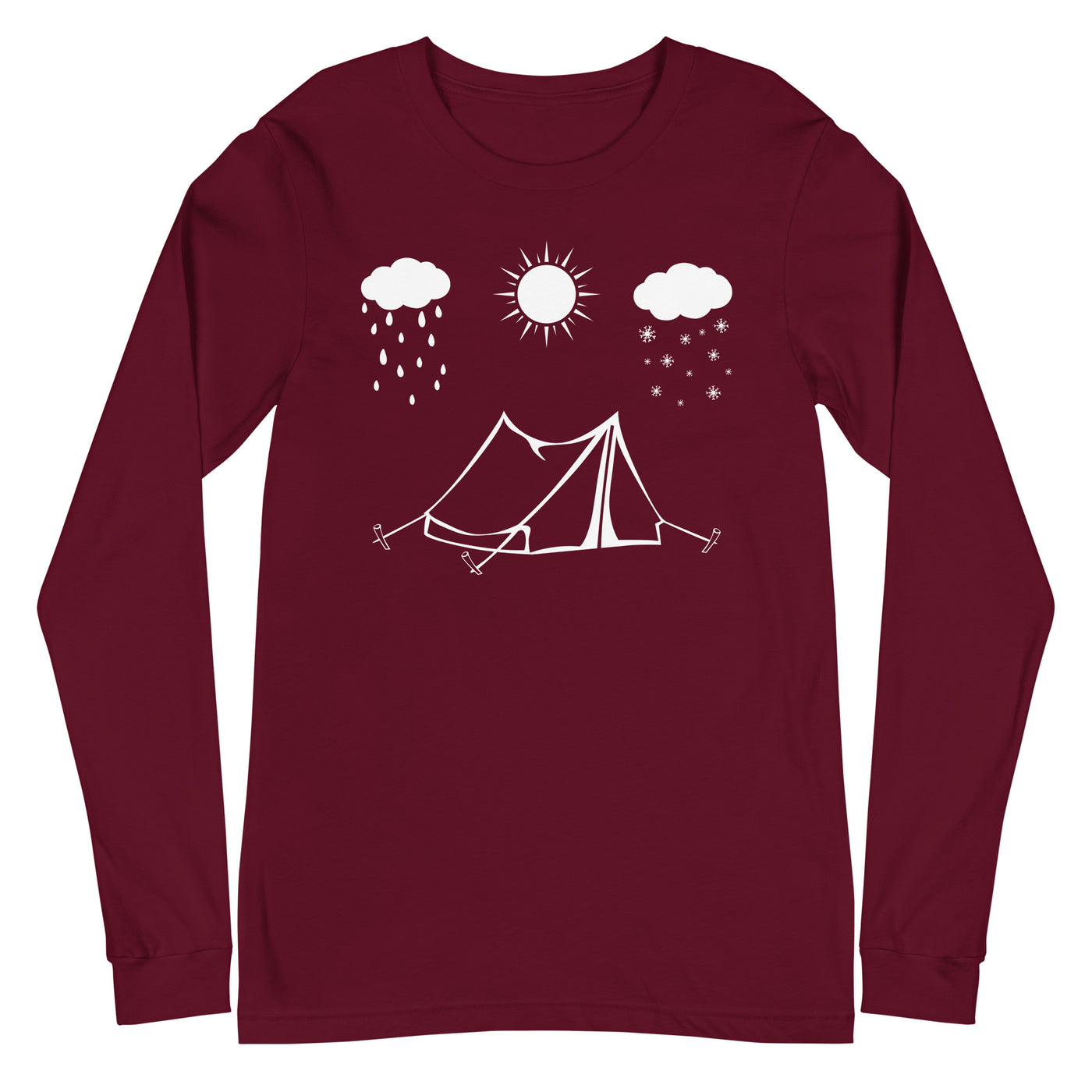 All Seasons And Camping - Longsleeve (Unisex) camping Maroon