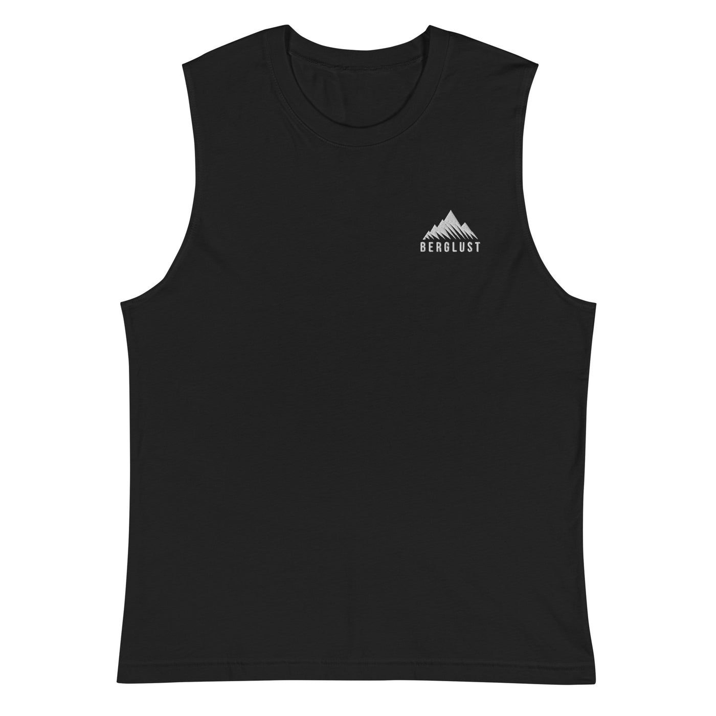 Berglust Logo - Muskelshirt (Unisex) (Bestickt) berge Schwarz