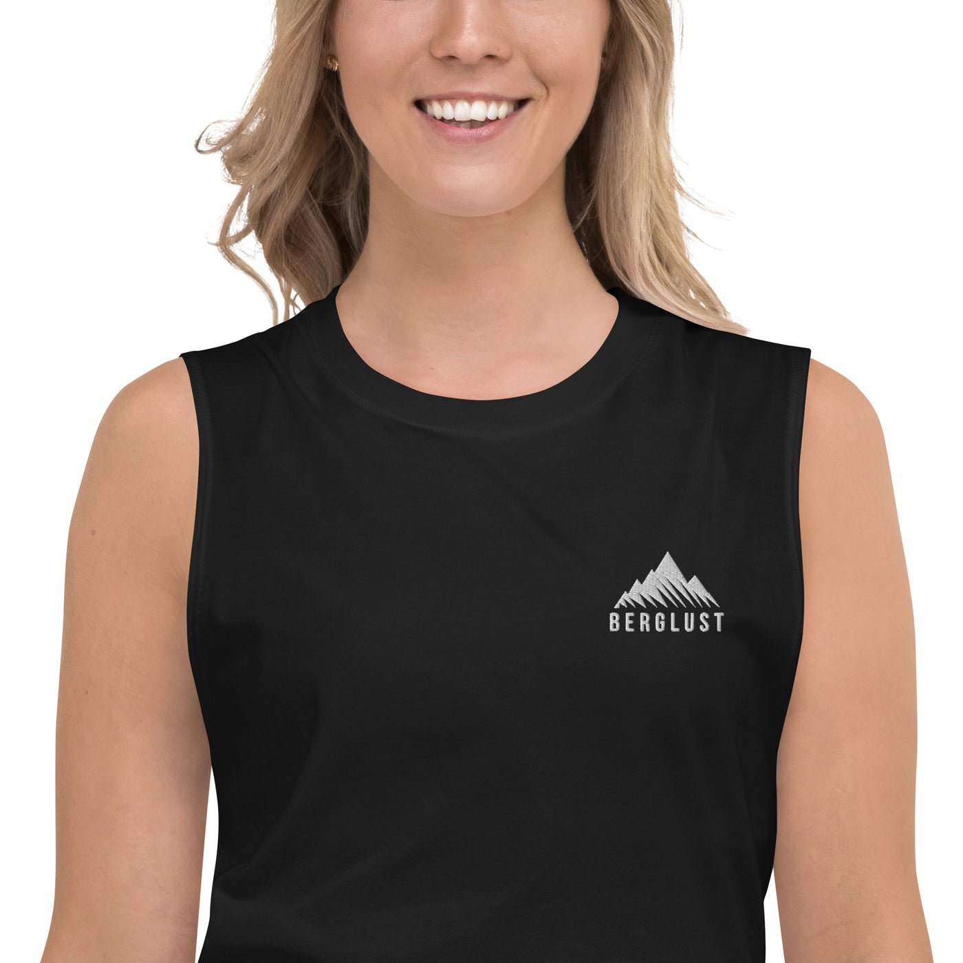 Berglust Logo - Muskelshirt (Unisex) (Bestickt) berge