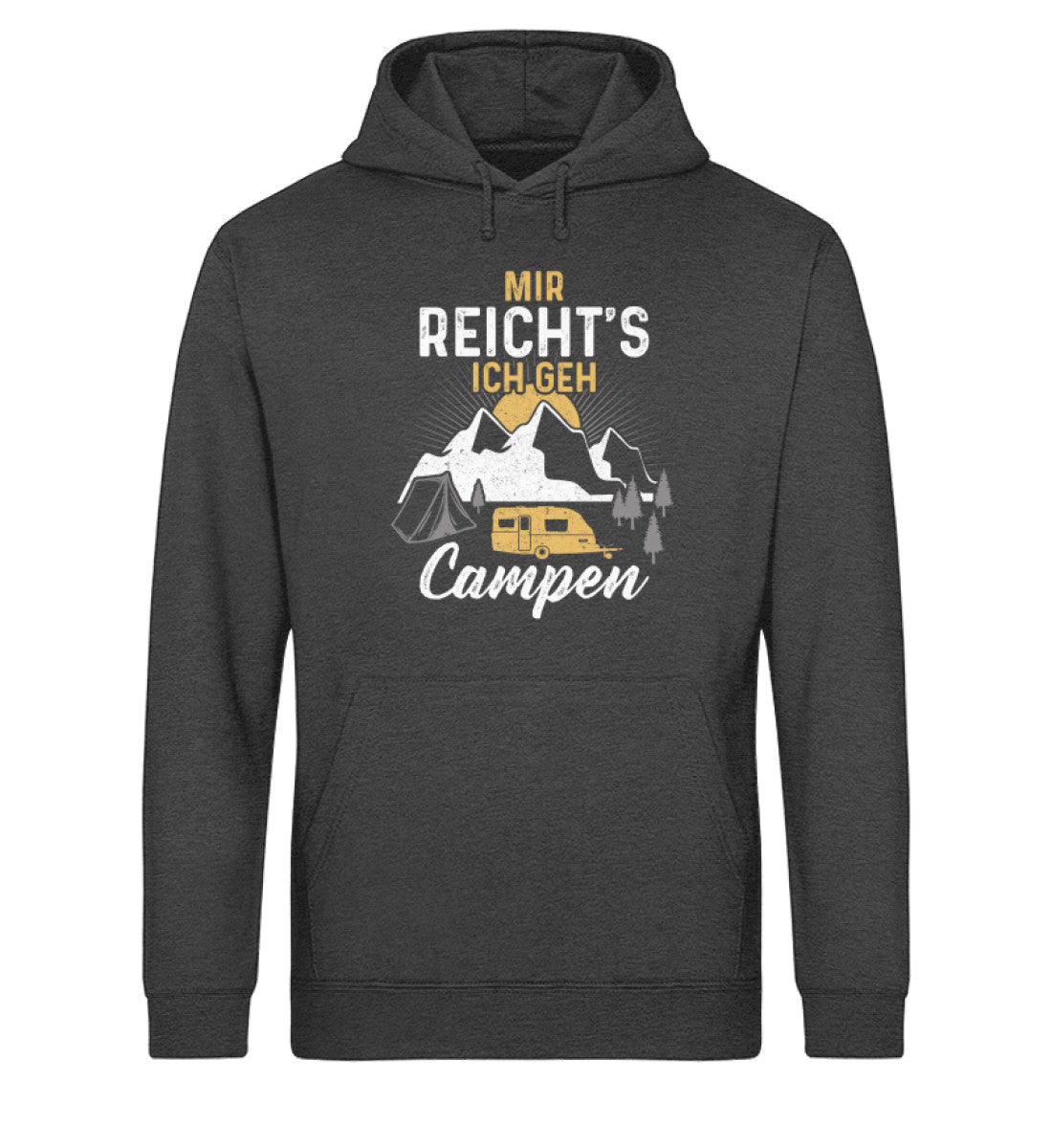 Mir reichts ich geh Campen - Unisex Organic Hoodie camping Grau