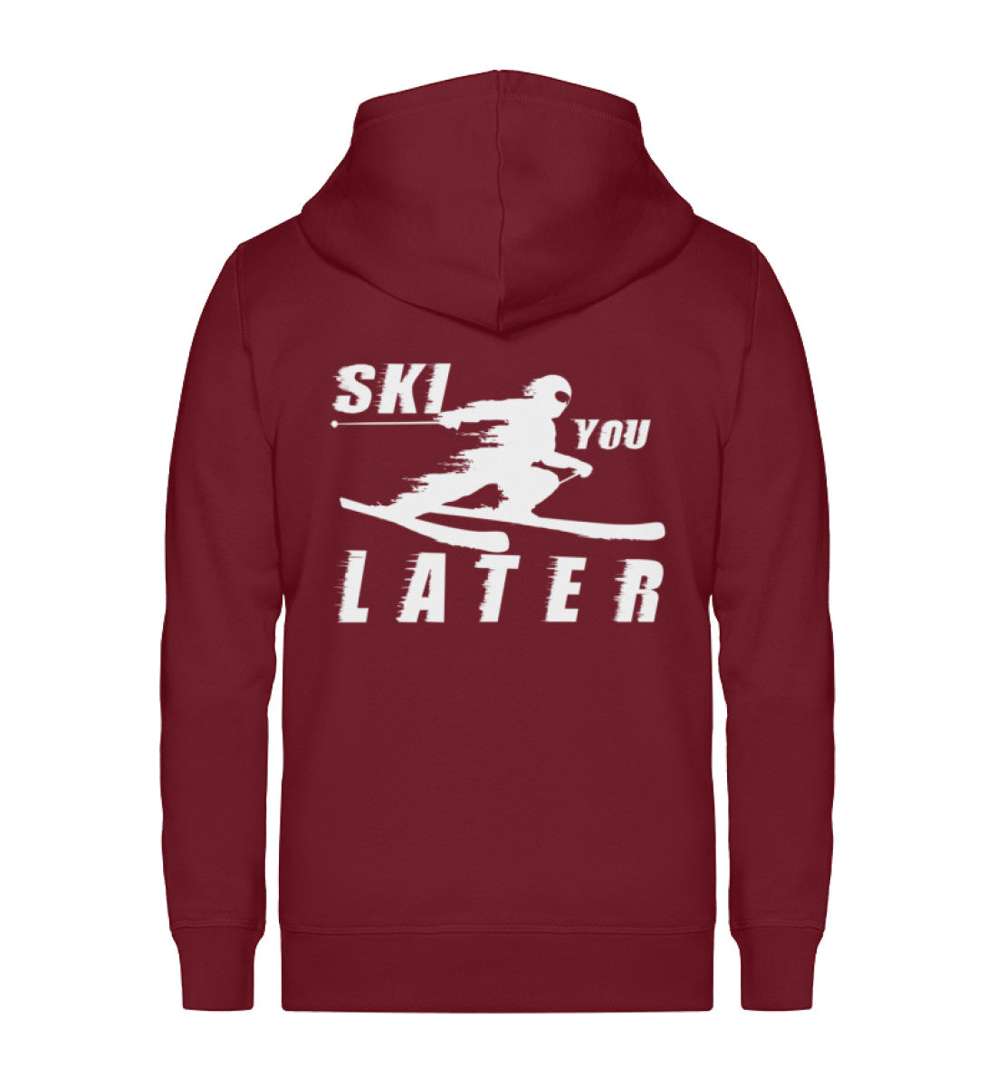 Ski you Later - Unisex Premium Organic Sweatjacke klettern ski Weinrot