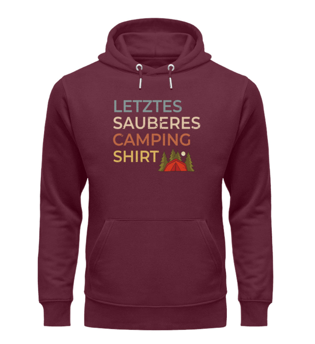 Letztes sauberes Camping Shirt - Unisex Premium Organic Hoodie camping Weinrot