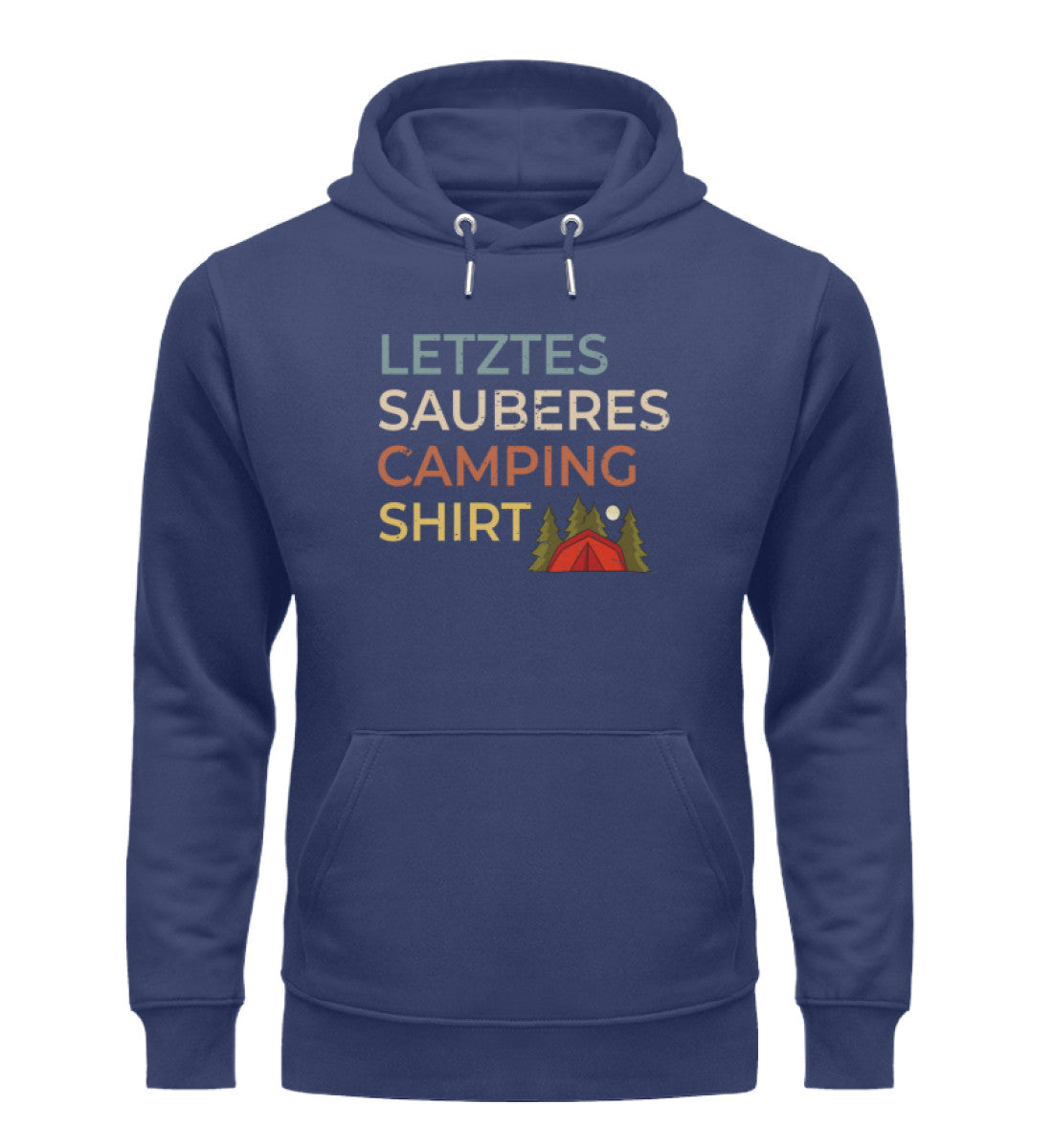 Letztes sauberes Camping Shirt - Unisex Premium Organic Hoodie camping Navyblau