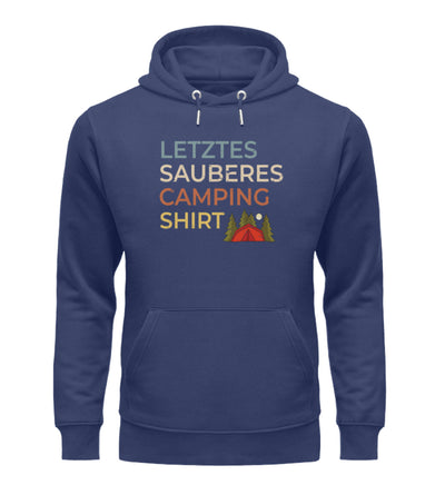 Letztes sauberes Camping Shirt - Unisex Premium Organic Hoodie camping Navyblau