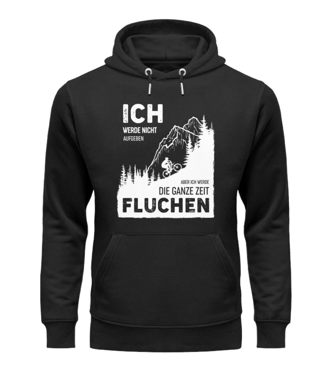 Ich werde nicht aufgeben - Unisex Premium Organic Hoodie berge wandern Schwarz