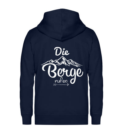 Berge rufen - Unisex Premium Organic Sweatjacke berge wandern Navyblau