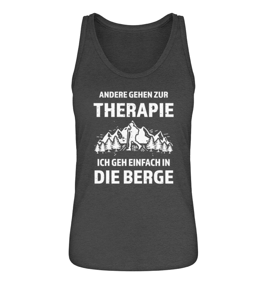 Andere gehen zur Therapie - Ich geh einfach in die Berge - Damen Organic Tanktop Grau (meliert)