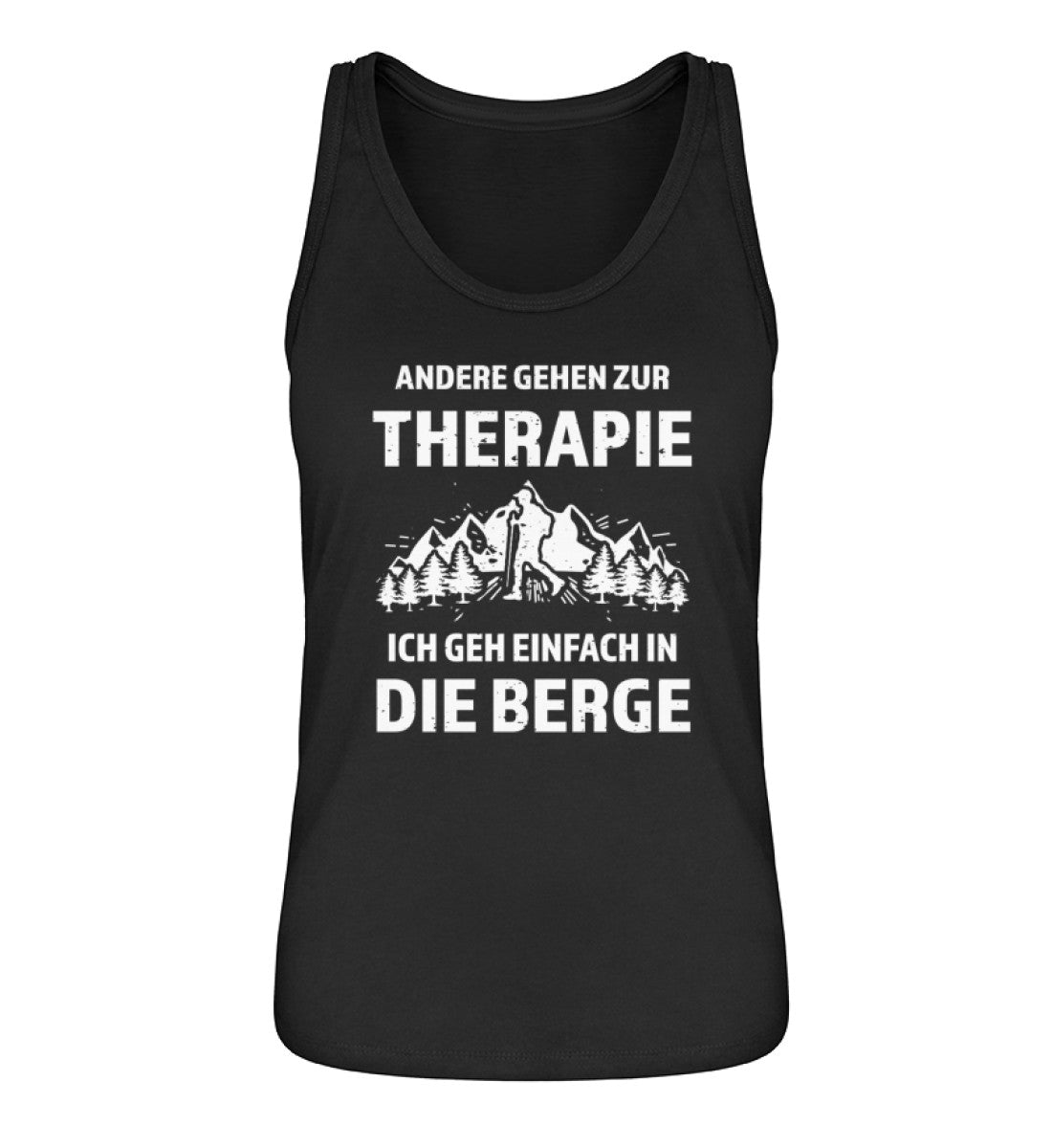 Andere gehen zur Therapie - Ich geh einfach in die Berge - Damen Organic Tanktop Schwarz