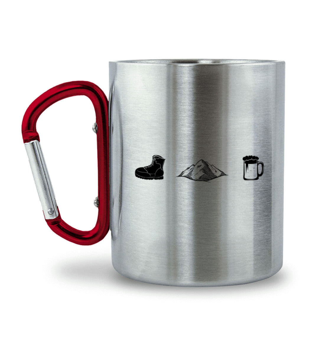 Wandern, Berge, Bier - Karabiner Tasse berge wandern