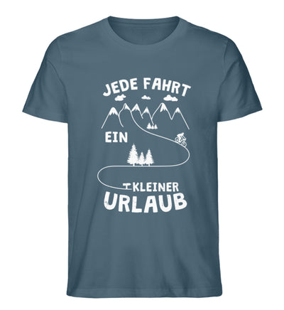 Jede Fahrt ein kleiner Urlaub - Herren Premium Organic T-Shirt fahrrad mountainbike Stargazer