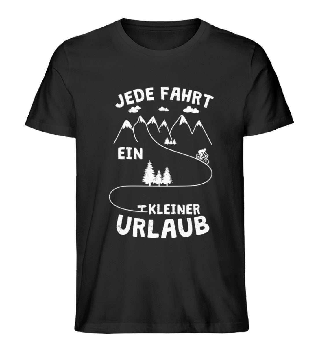 Jede Fahrt ein kleiner Urlaub - Herren Premium Organic T-Shirt fahrrad mountainbike Schwarz