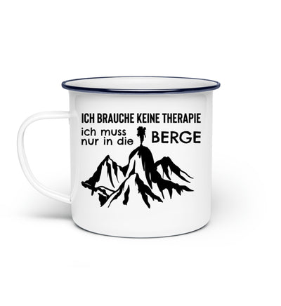 Ich brauche keine Therapie - Emaille Tasse ski Default Title