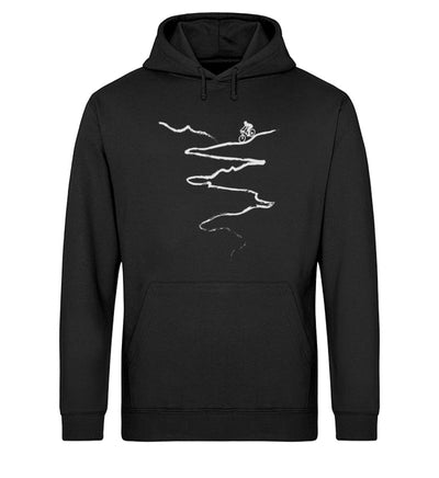 Downhill Mountainbiken - Unisex Organic Hoodie mountainbike Schwarz