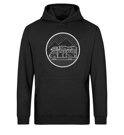 Wohnmobil - Unisex Organic Hoodie camping Schwarz