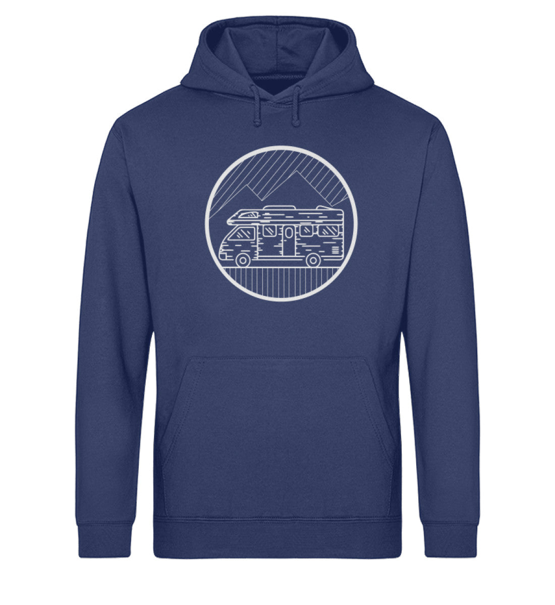 Wohnmobil - Unisex Organic Hoodie camping Navyblau