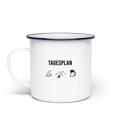 Tagesplan Kaffee, Ski und Bier - Emaille Tasse ski Default Title