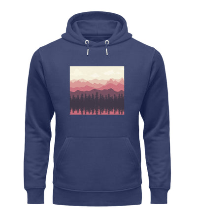 Berglandschaft - Unisex Premium Organic Hoodie berge Navyblau