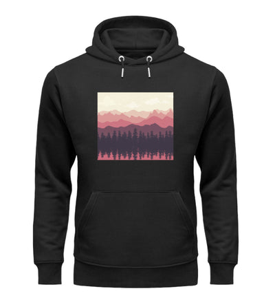 Berglandschaft - Unisex Premium Organic Hoodie berge Schwarz