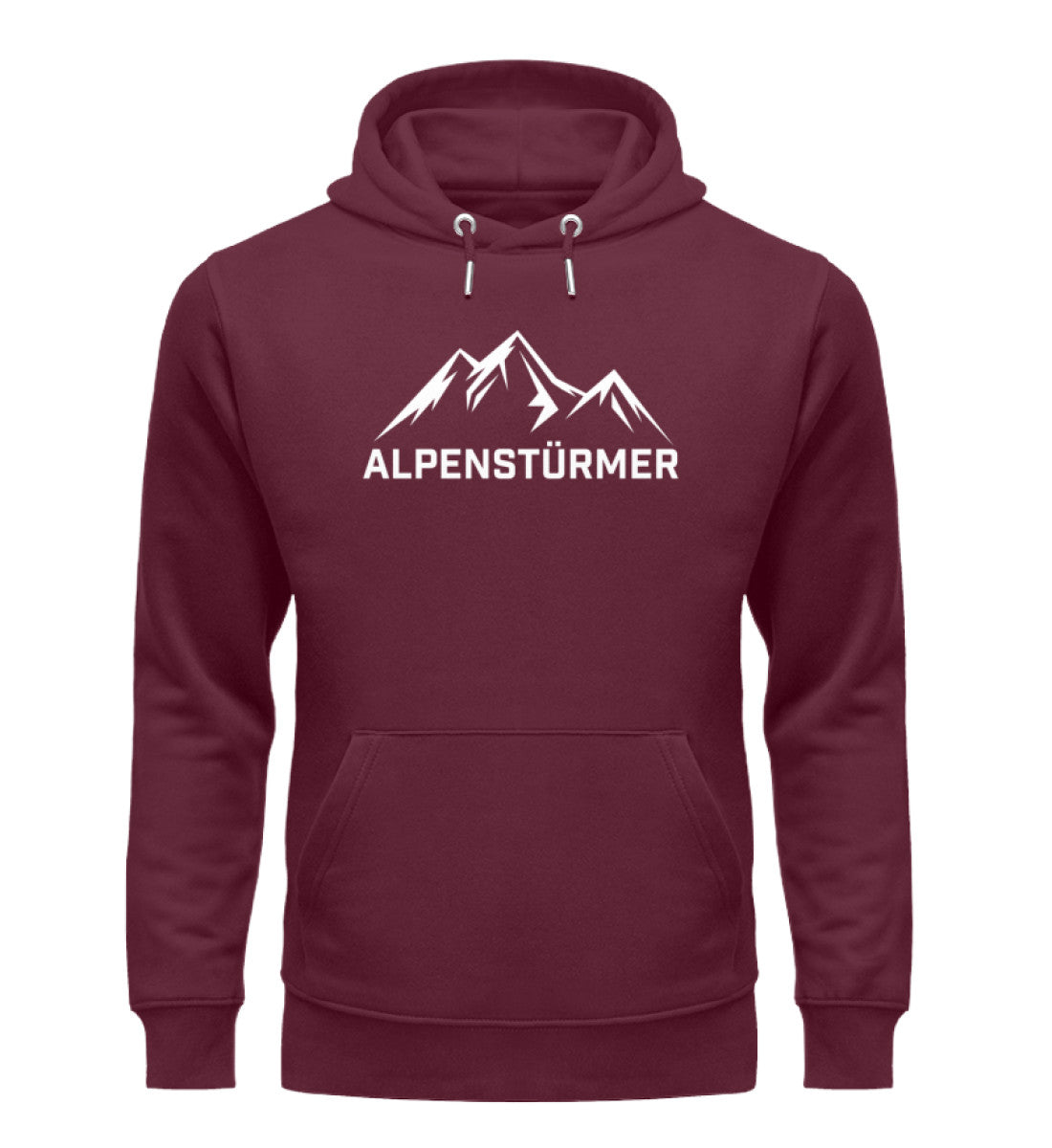 Alpenstürmer - Unisex Premium Organic Hoodie berge wandern Weinrot