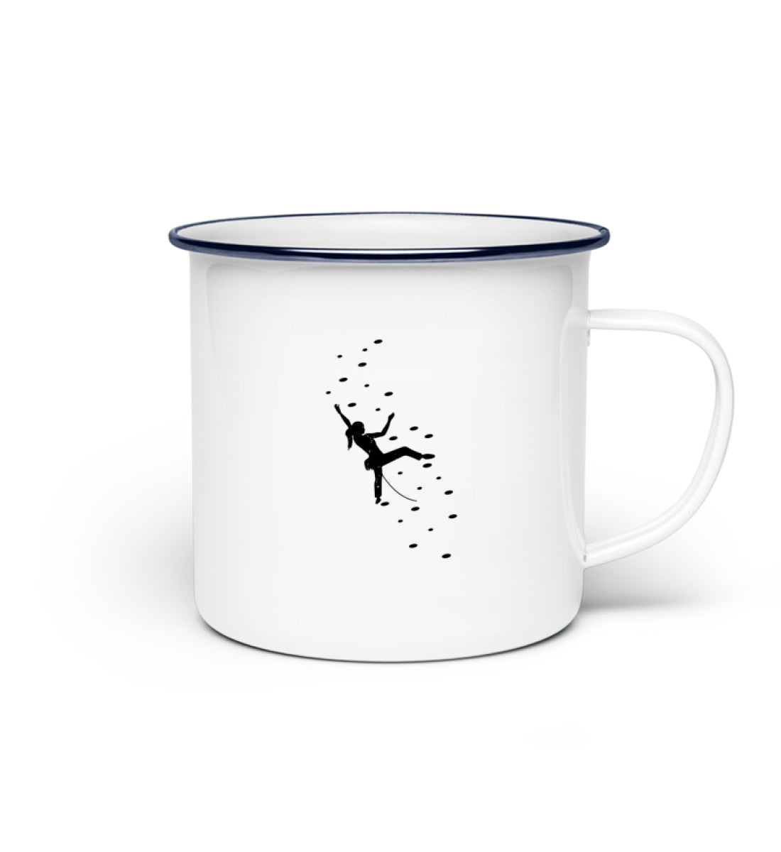 Klettergirl - Emaille Tasse klettern