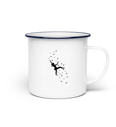 Klettergirl - Emaille Tasse klettern