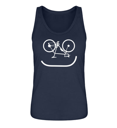Fahrrad Emoji - Damen Organic Tanktop Navyblau